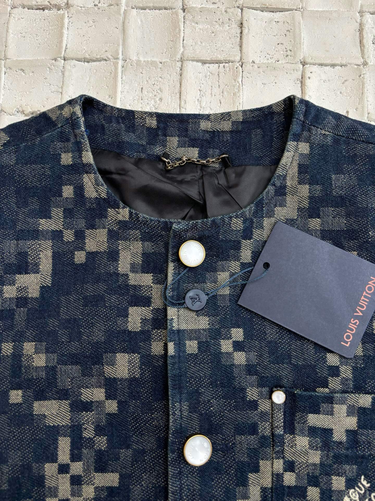Python Pattern Denim Jacket