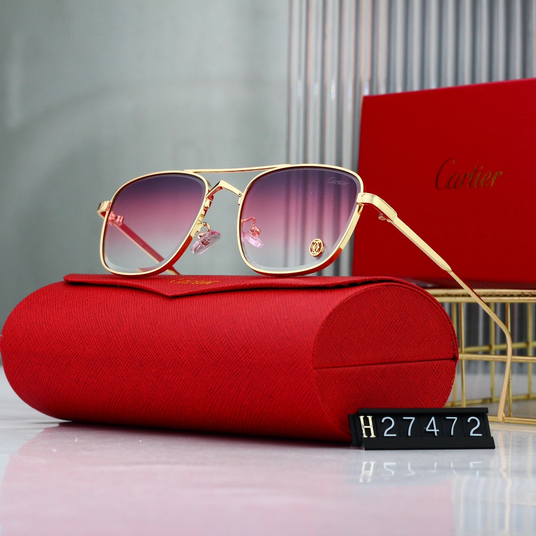 Gafas de sol con montura dorada