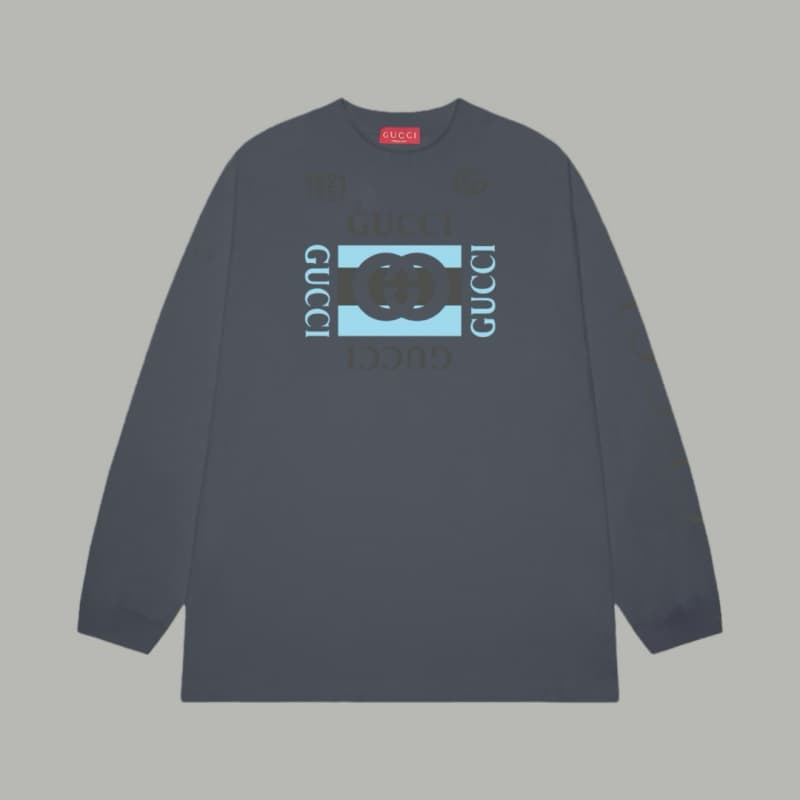 New Color Classic Letter Print Long Sleeve Shirt