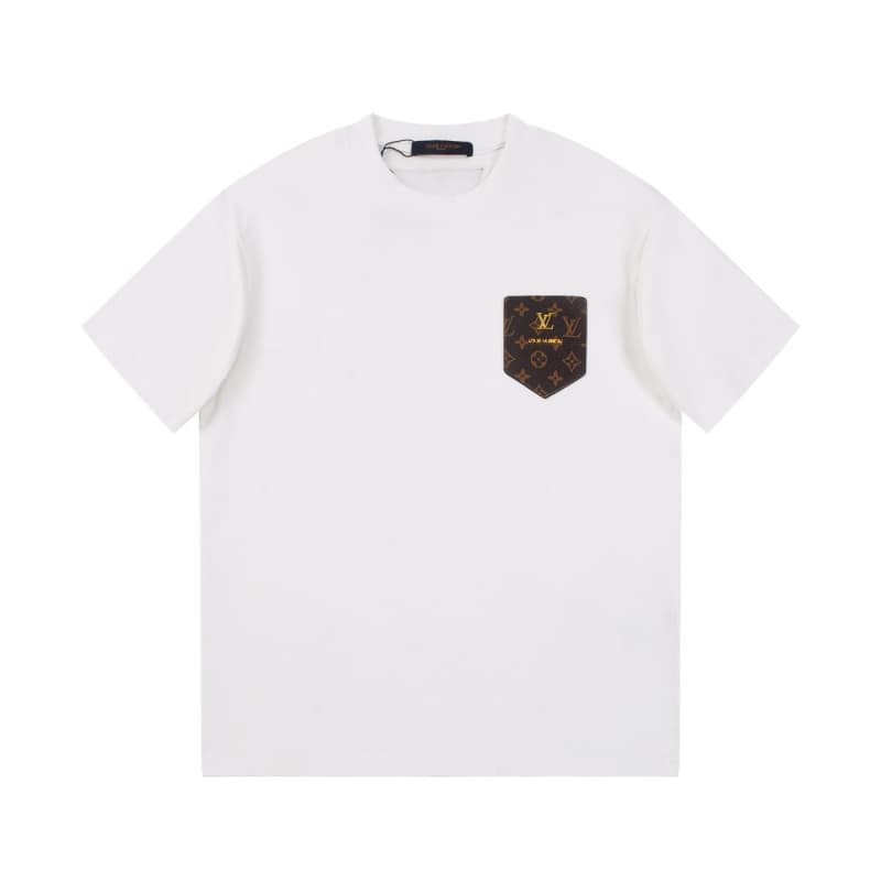 2025 New Classic Floral Pocket with Metal Logo T-shirt