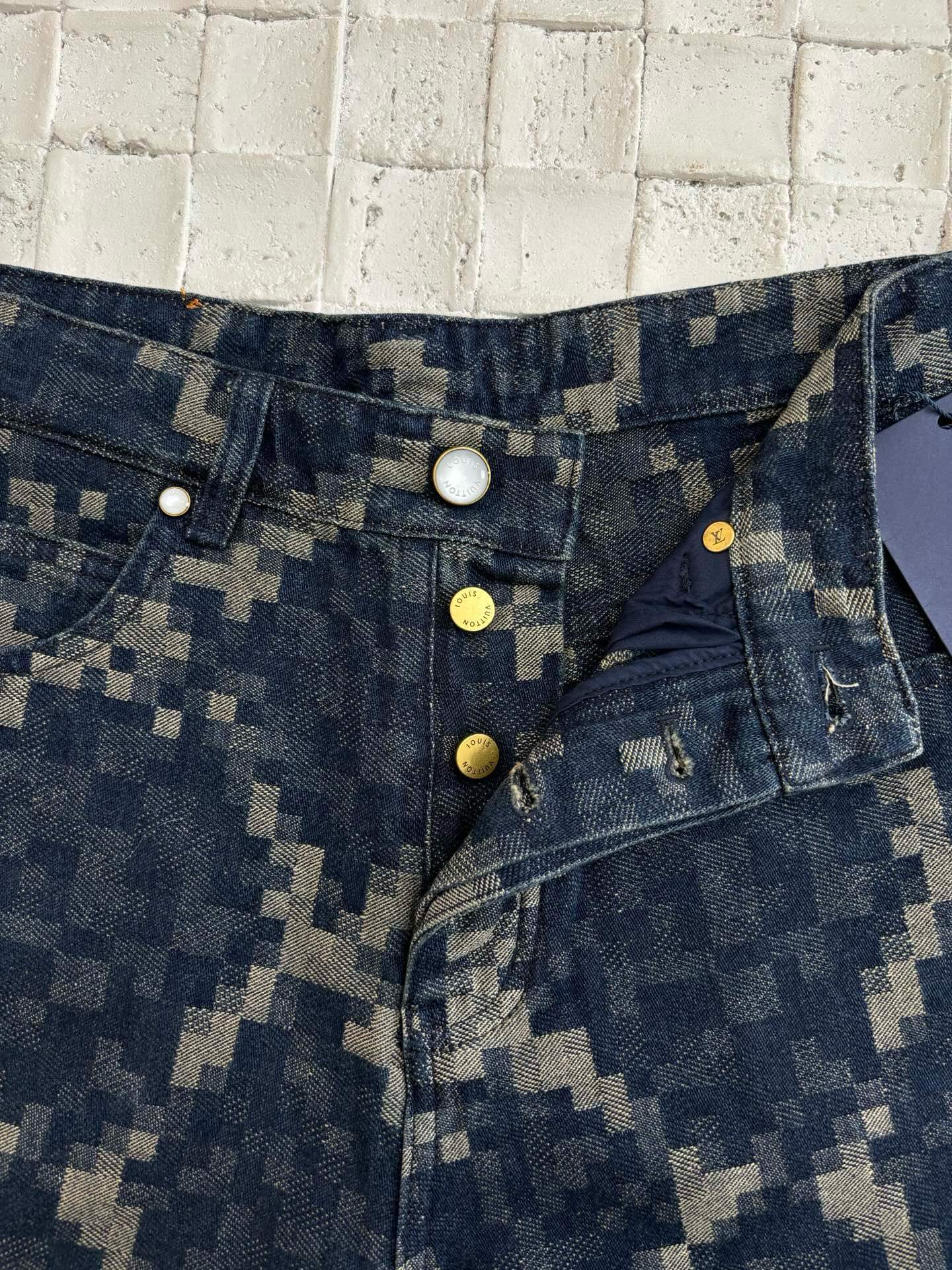 Snakeskin Print Denim Jeans
