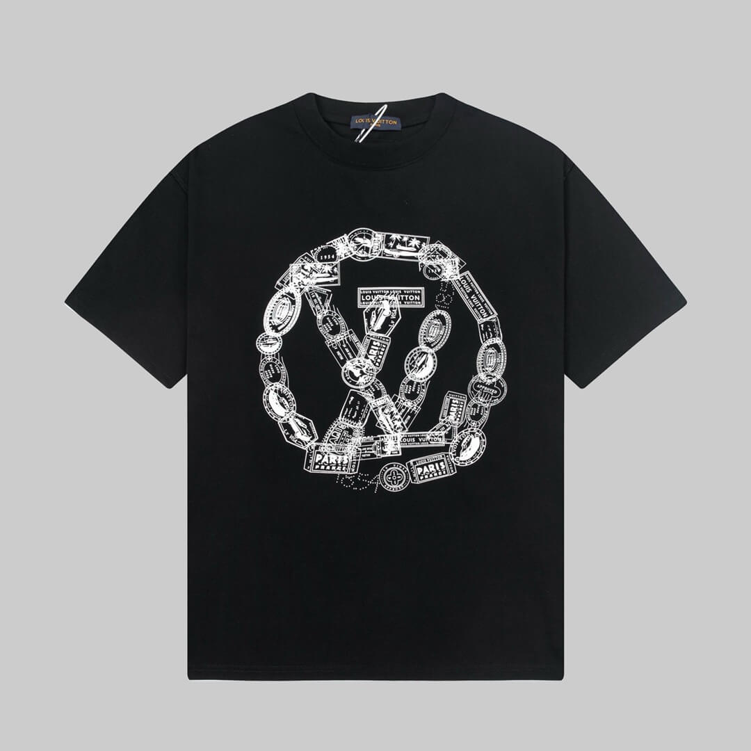 Camiseta con estampado de cadena