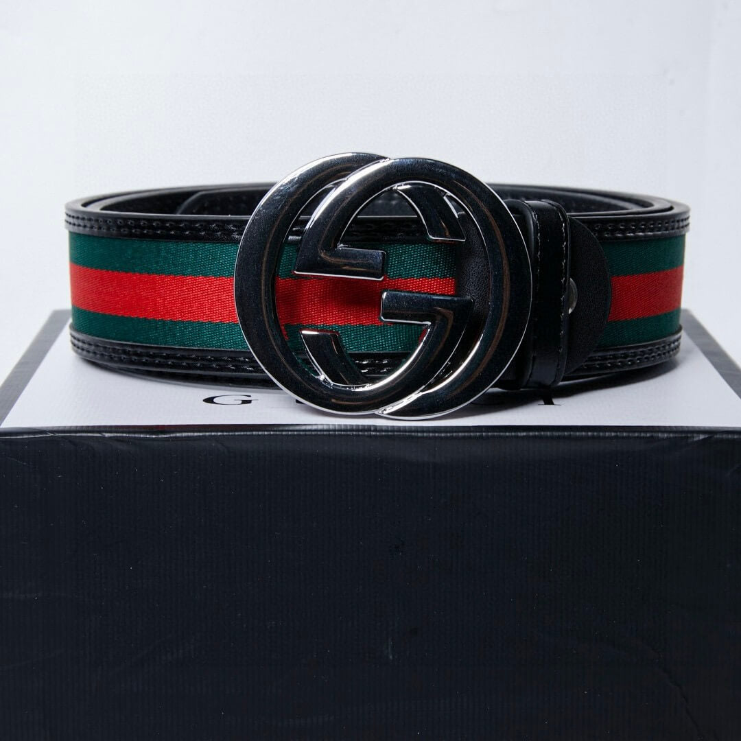 Ceinture contrastée rétro moderne rouge et verte