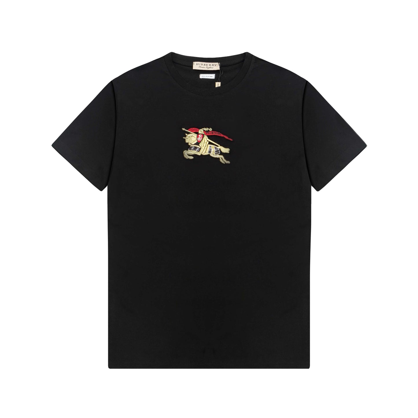 Camiseta con patrón bordado de caballero