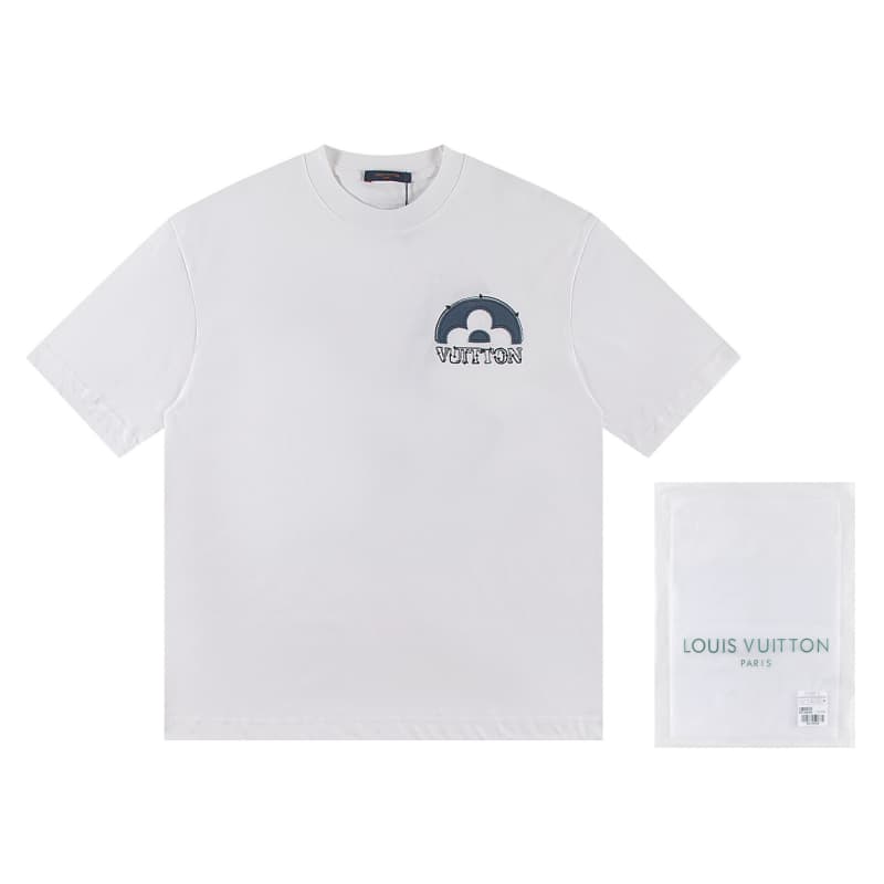 2025 Embroidered Denim Patch T-Shirt