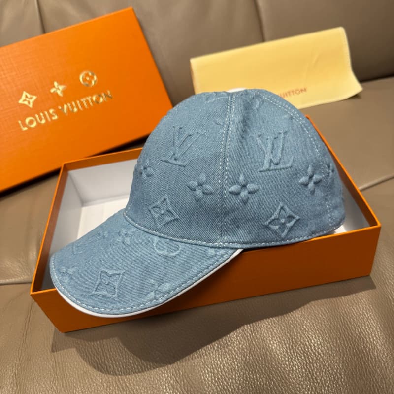 Gorra de béisbol de mezclilla en relieve
