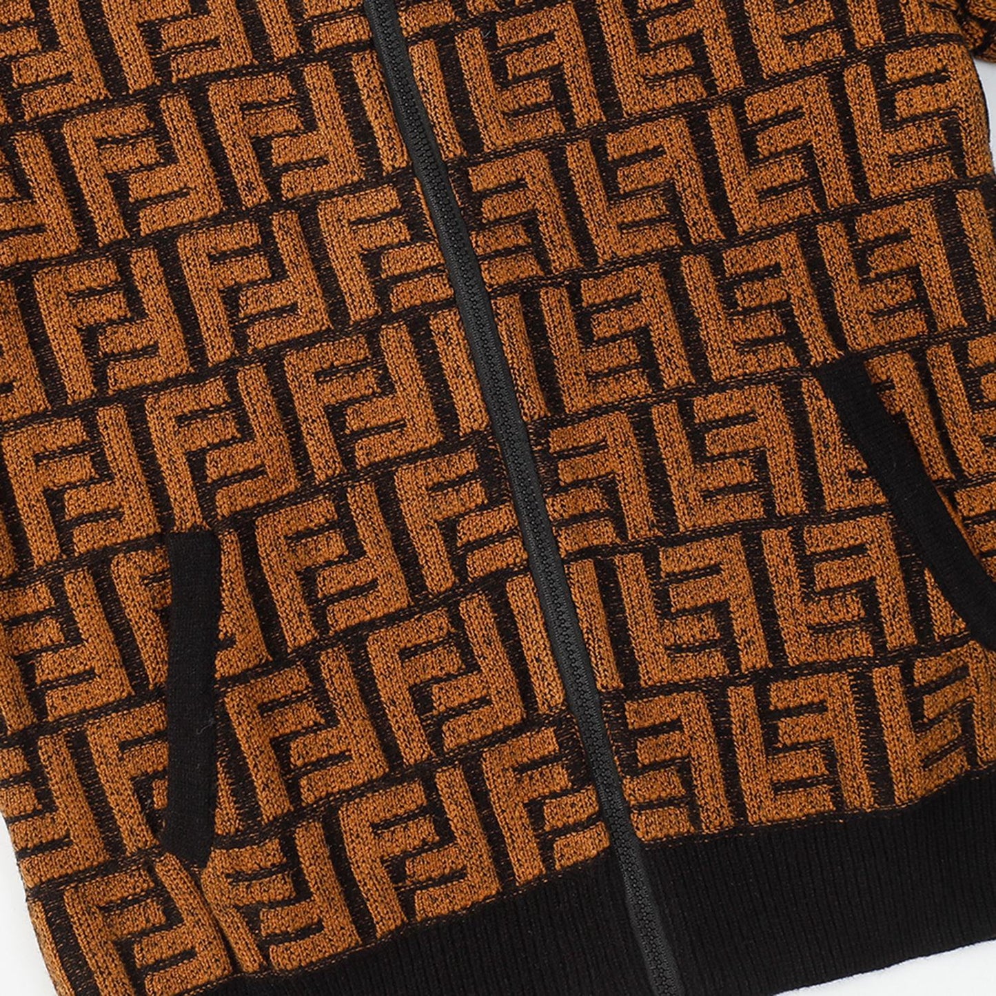 Chaqueta tipo suéter con estampado FF