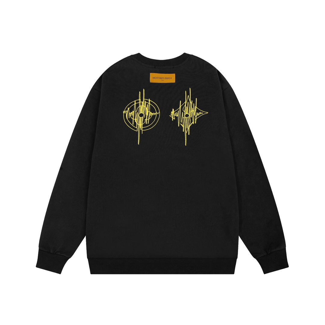 Sweat-shirt imprimé jaune