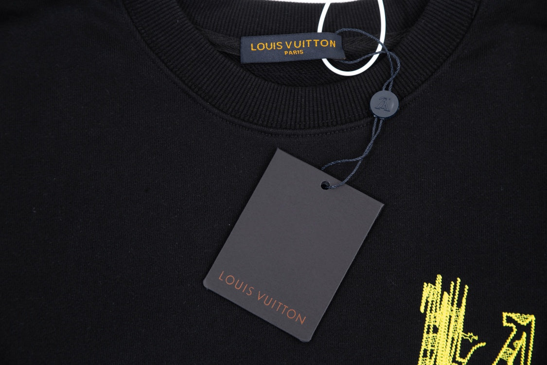 Sweat-shirt imprimé jaune