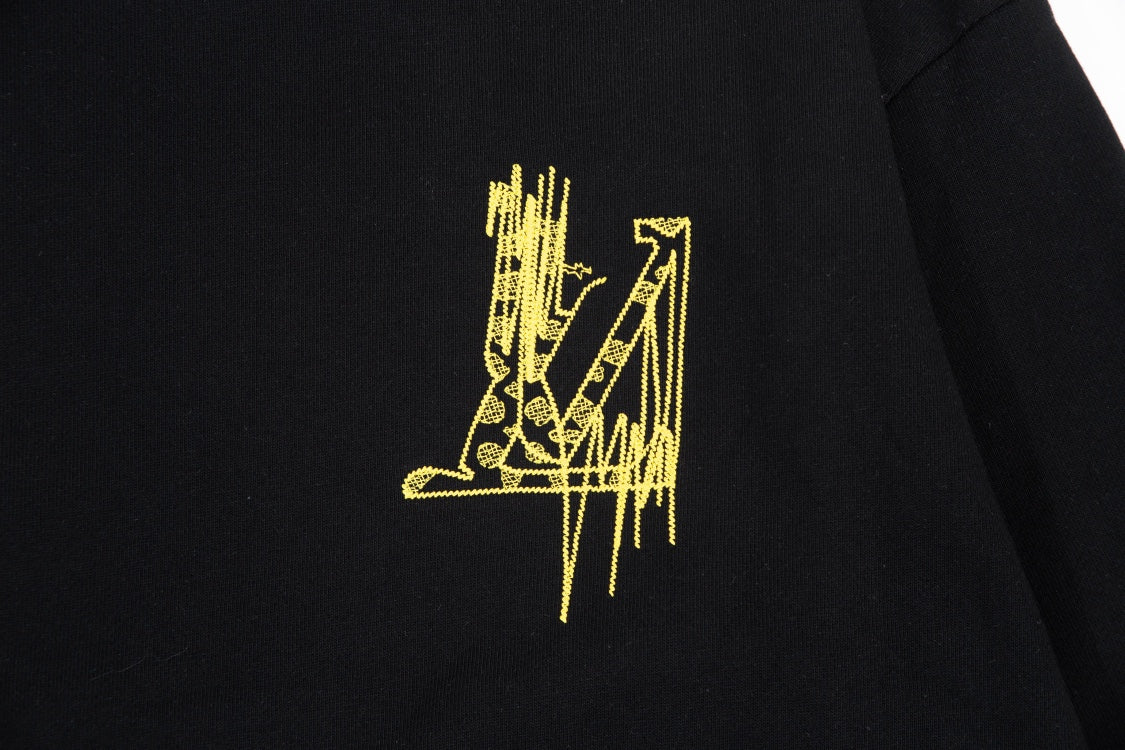 Sweat-shirt imprimé jaune