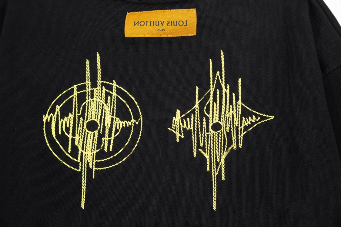 Sweat-shirt imprimé jaune