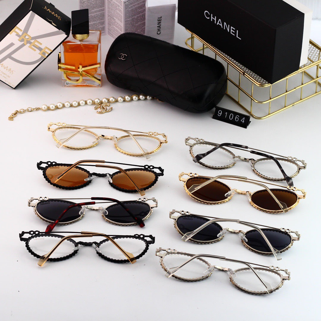 Gafas de sol vintage de metal con cristales de imitación