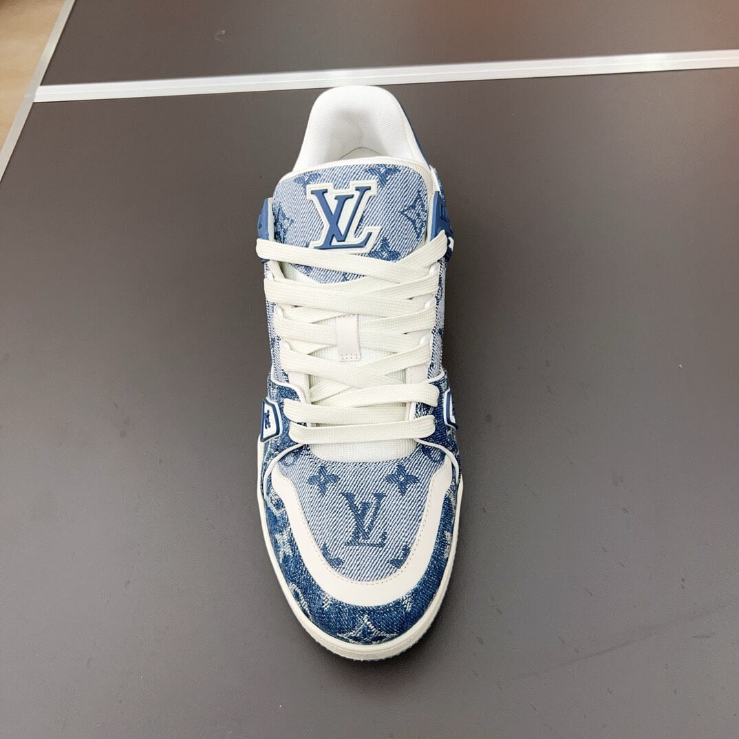 New Blue All-Over Print Sneakers