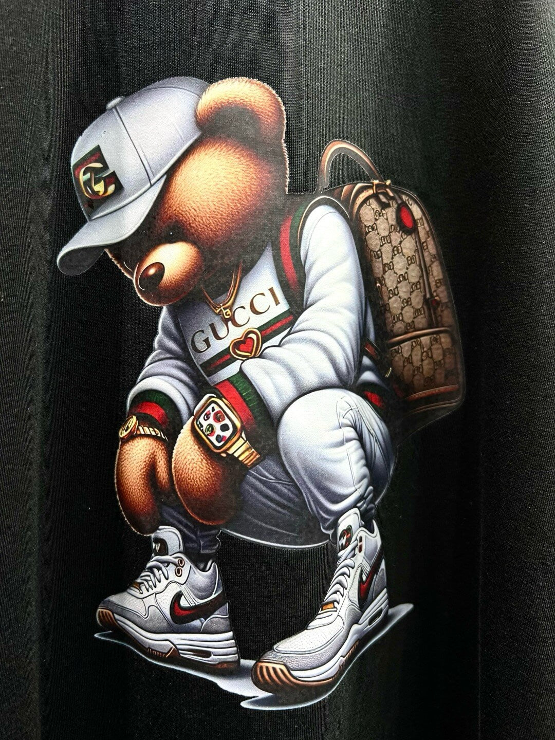 Camiseta con estampado de oso