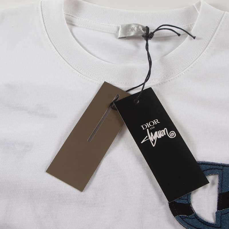 Embroidered Denim Patch T-Shirt