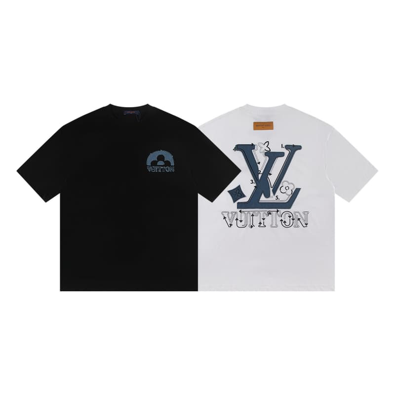 2025 Embroidered Denim Patch T-Shirt