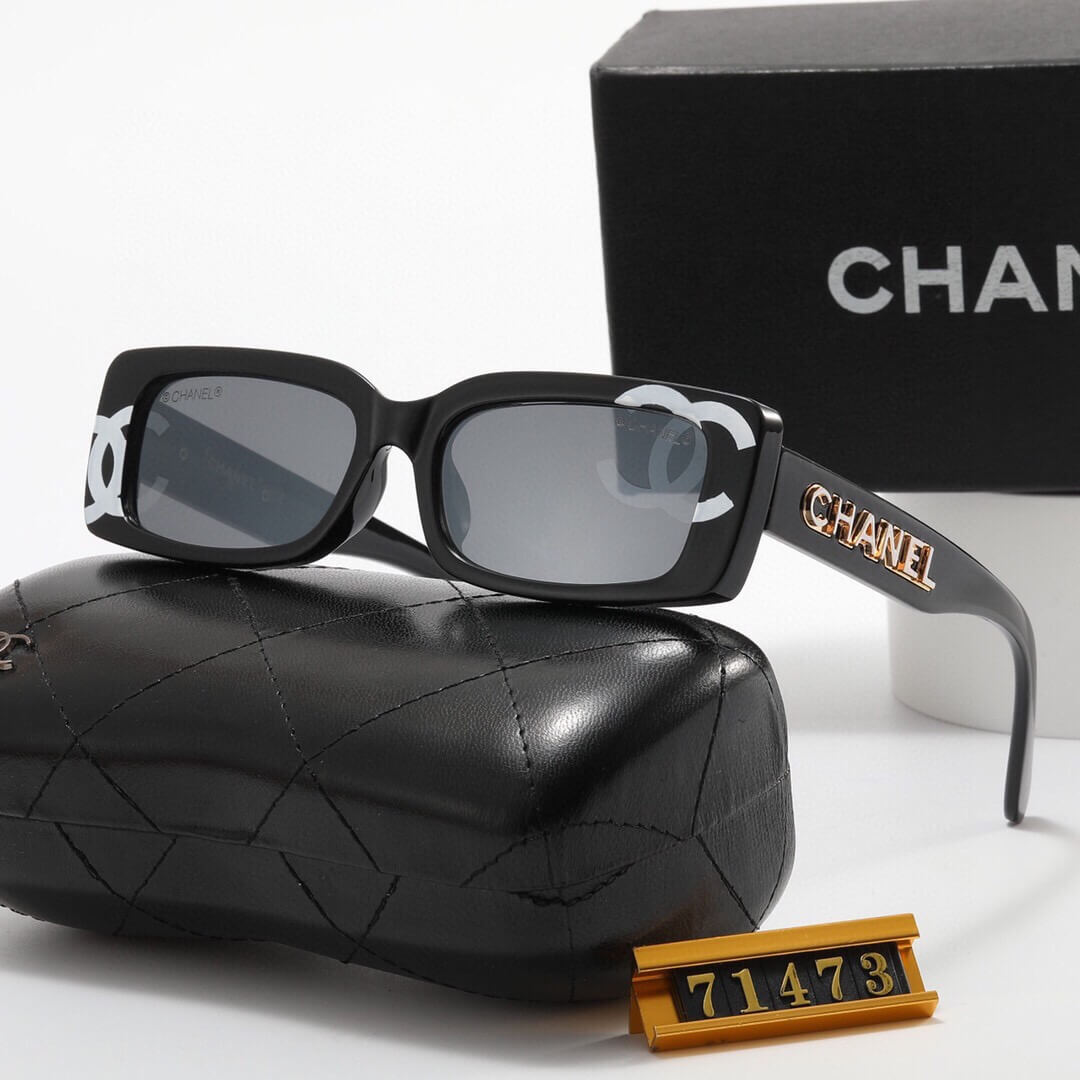 Gafas de sol con montura estrecha y estampado de letras retro