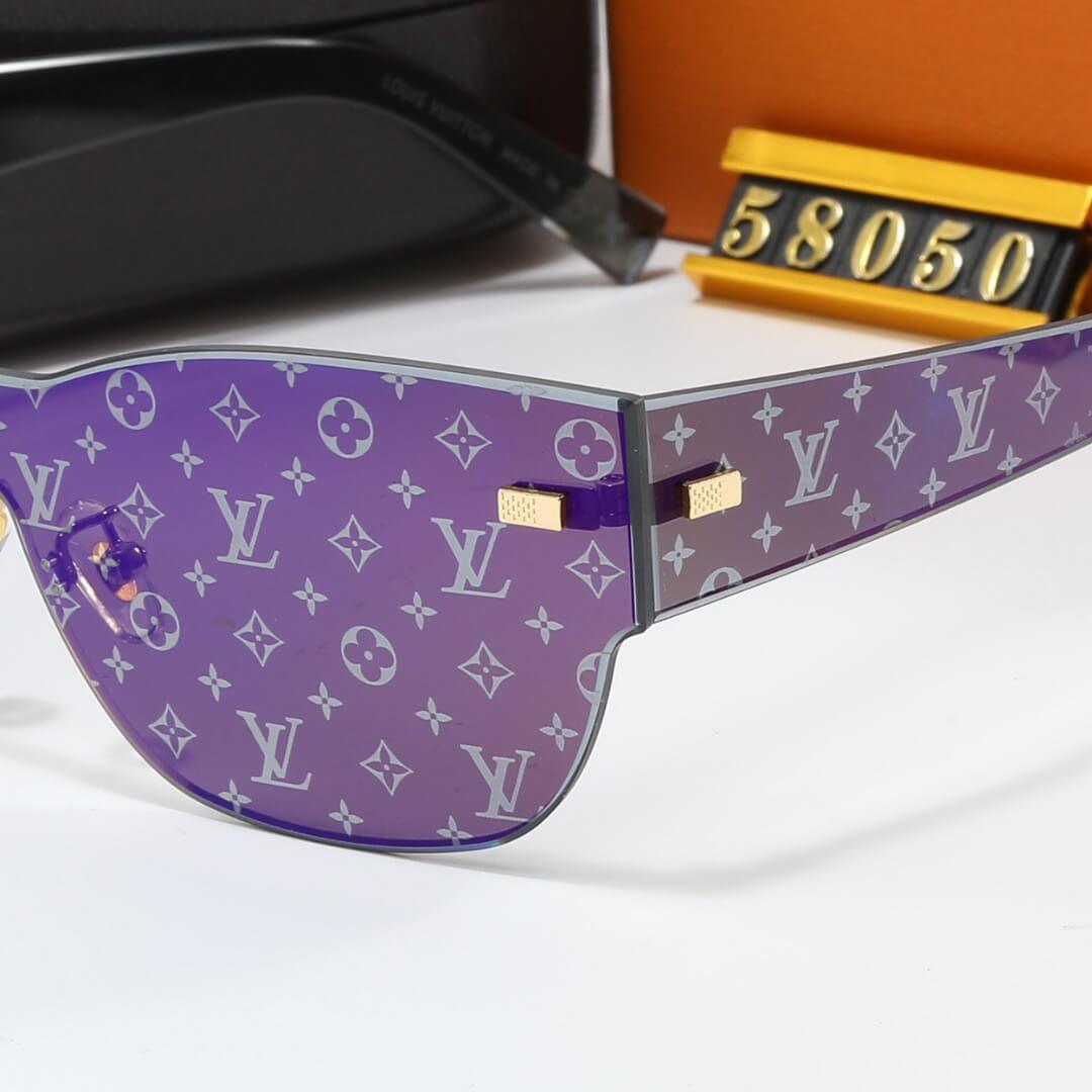 Gafas de sol sin marco con diseño de letras impresas