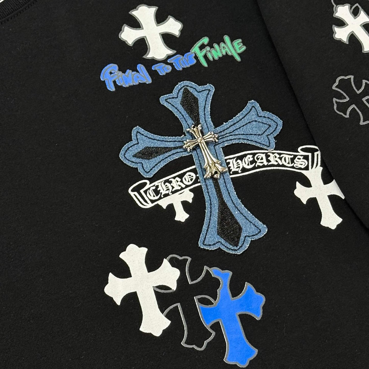 Denim Patch Embroidery T-Shirt