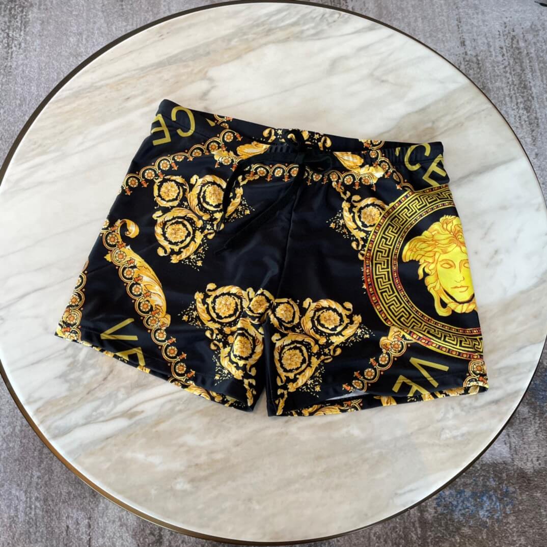 Gold Face Swim Trunks