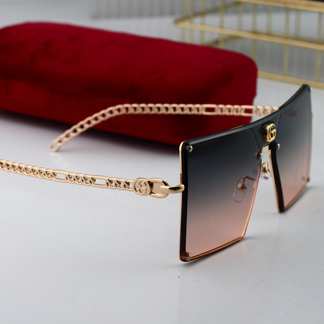 Gafas de sol de una sola pieza de tejido metálico
