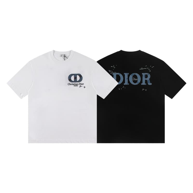 Embroidered Denim Patch T-Shirt