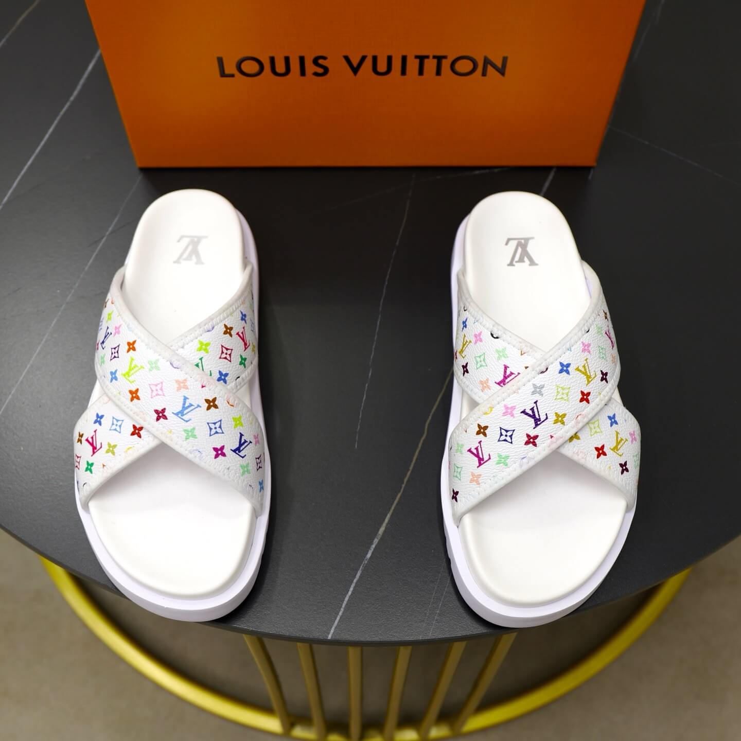 Pantuflas de jacquard de colores