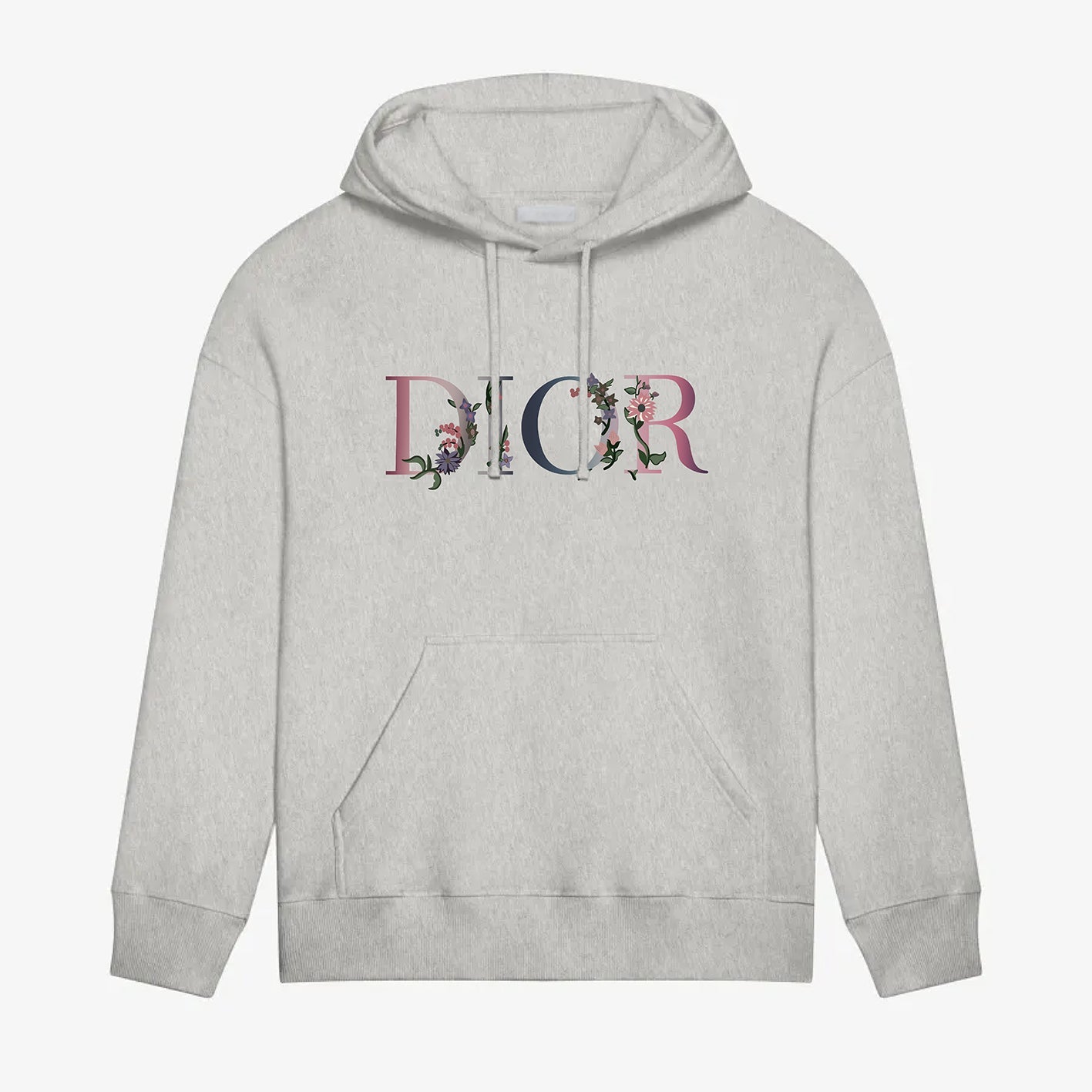 Sudadera con capucha y estampado de flores