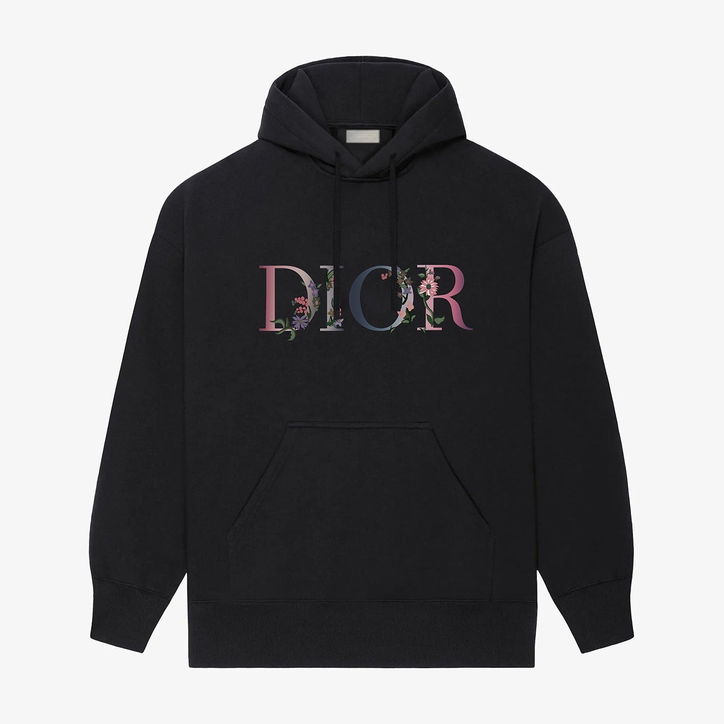 Sudadera con capucha y estampado de flores