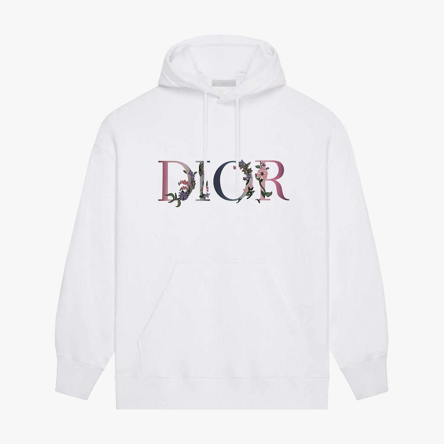 Sudadera con capucha y estampado de flores