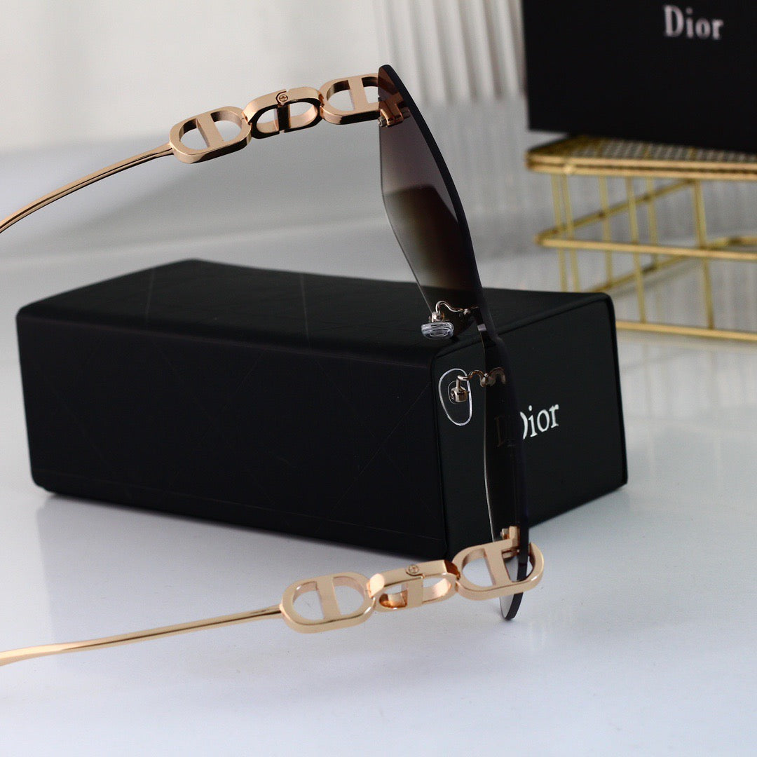 Gafas de sol con diseño de cadena sin marco