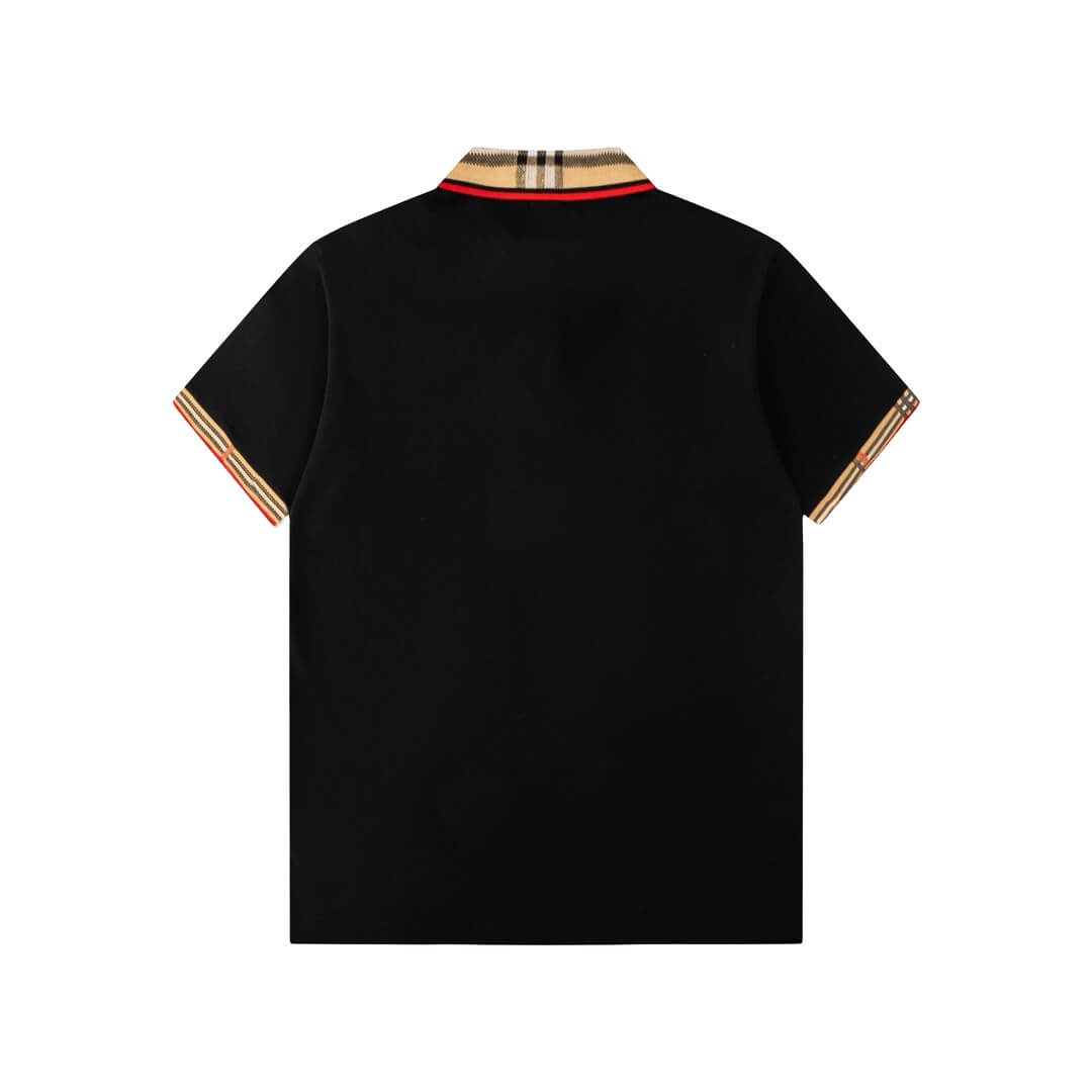 Camiseta polo clásica con cuello a cuadros