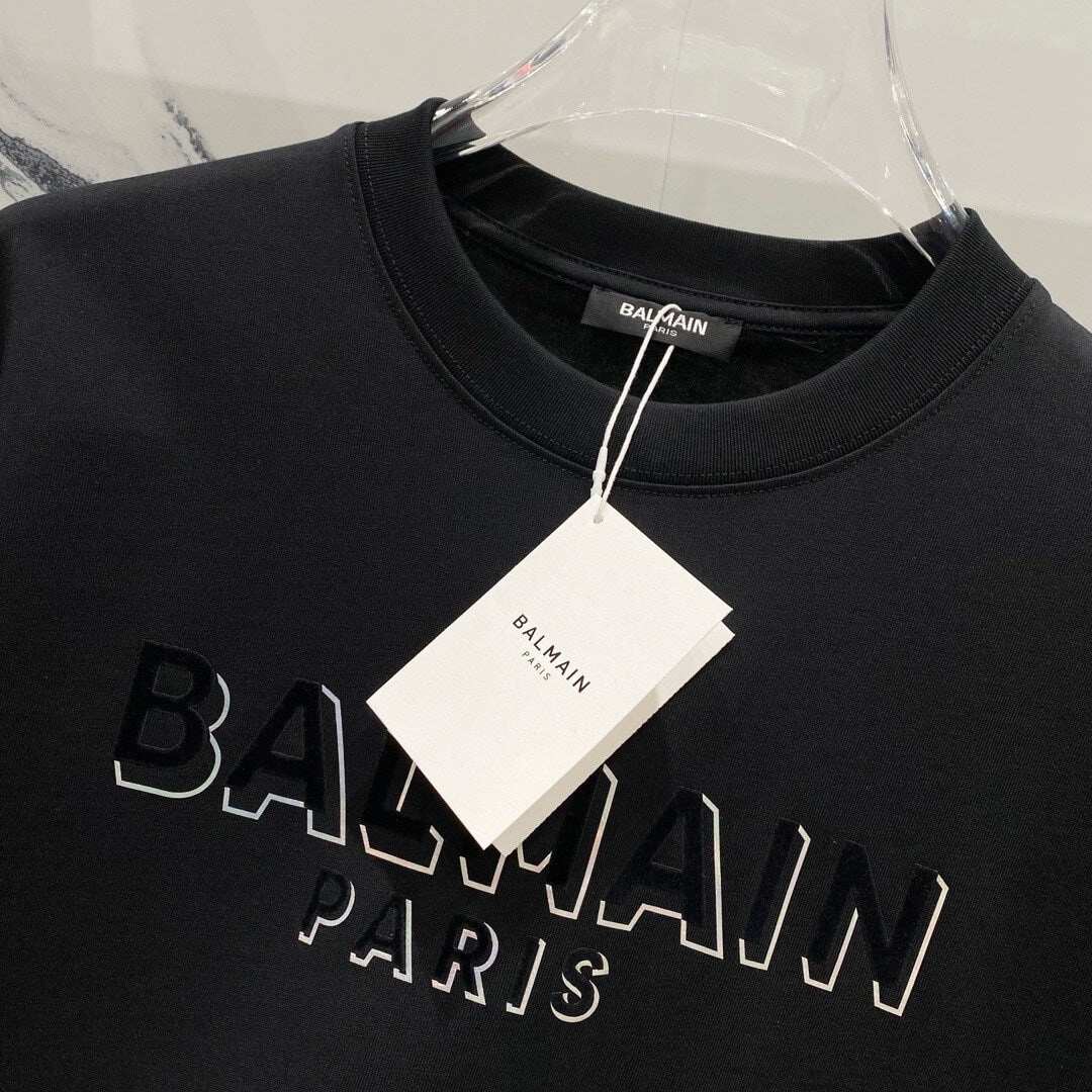Camiseta con estampado de letras de doble sombra