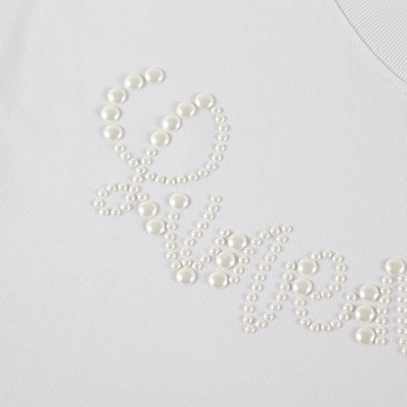 2025 Pearl Detail T-Shirt