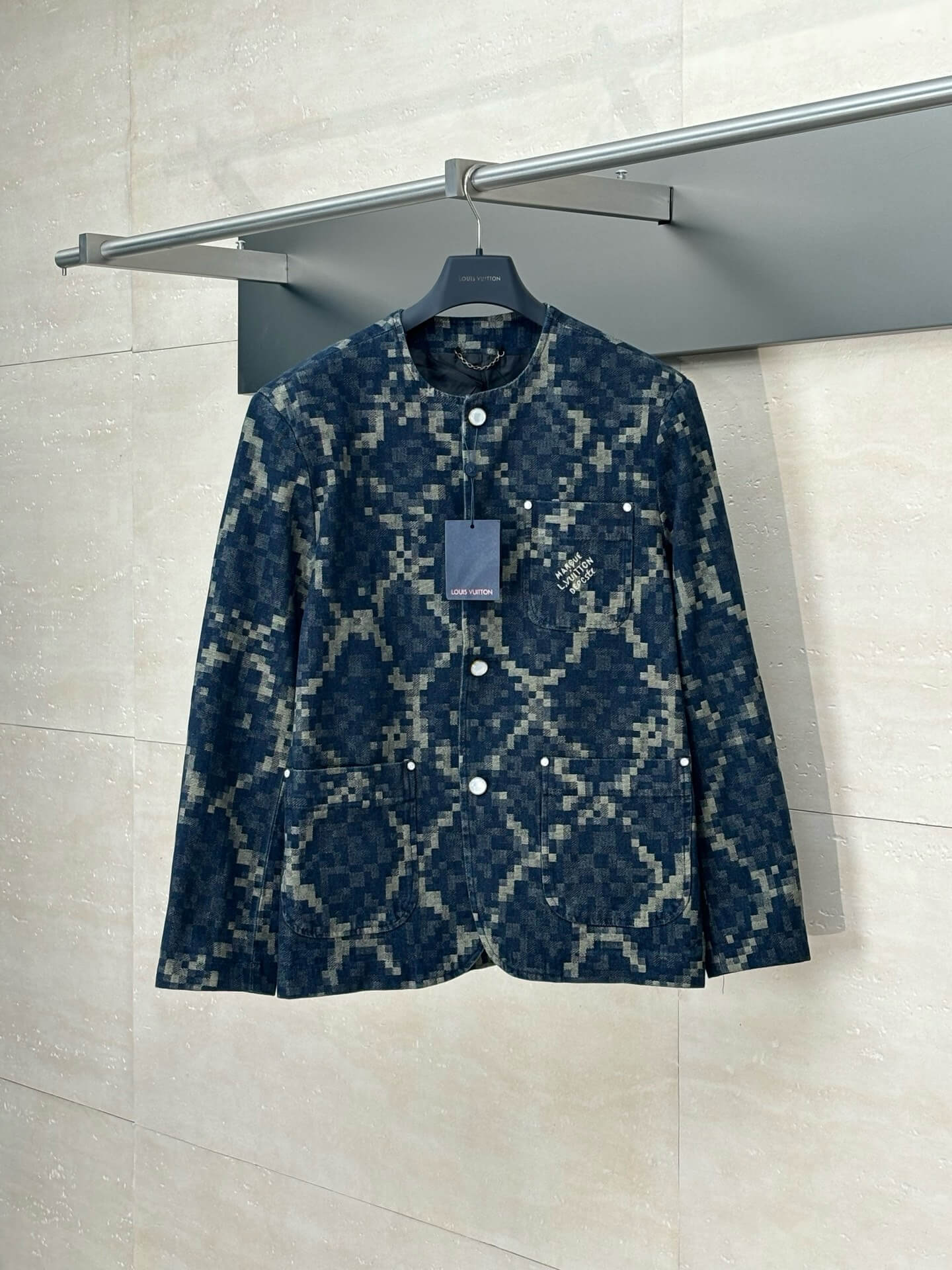 Python Pattern Denim Jacket