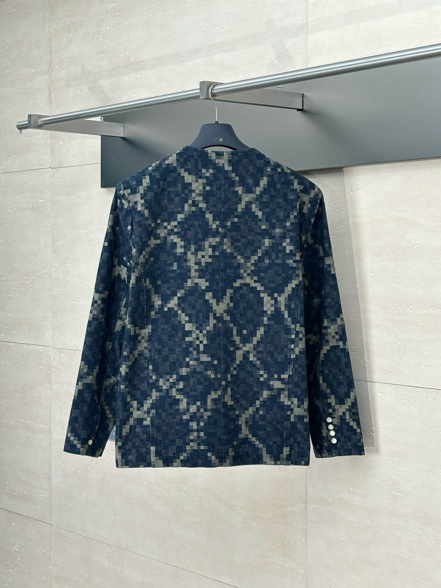 Python Pattern Denim Jacket
