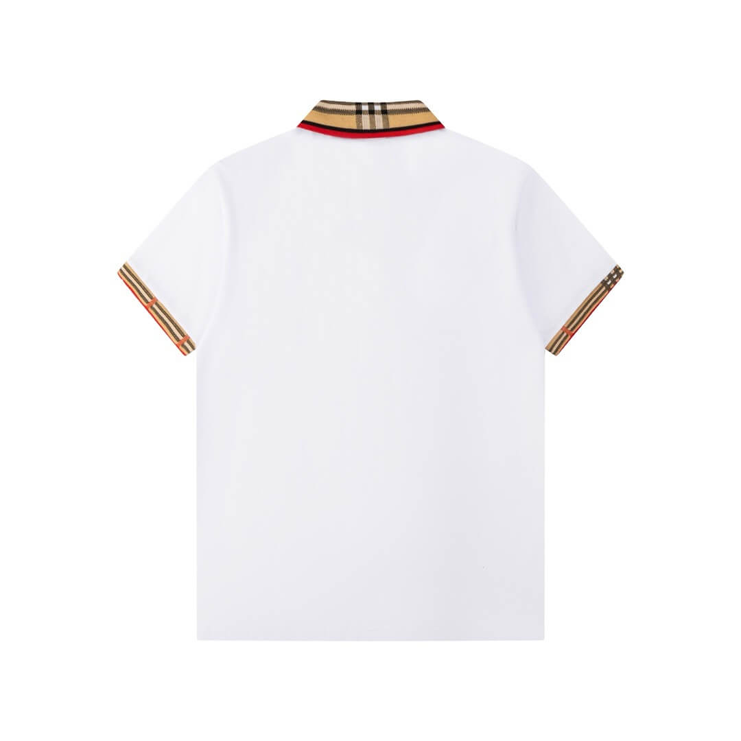 Camiseta polo clásica con cuello a cuadros