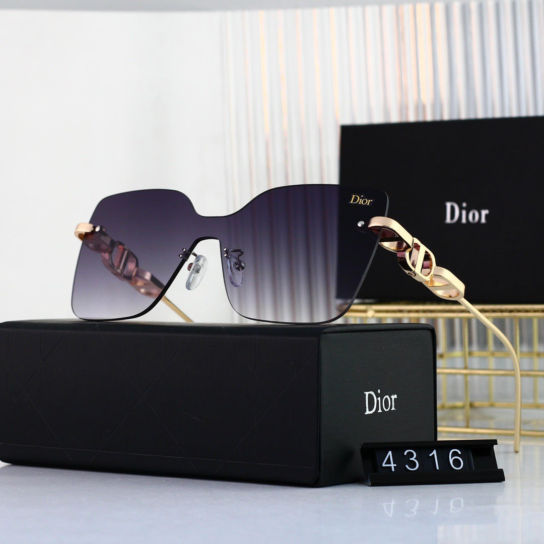 Gafas de sol con diseño de cadena sin marco