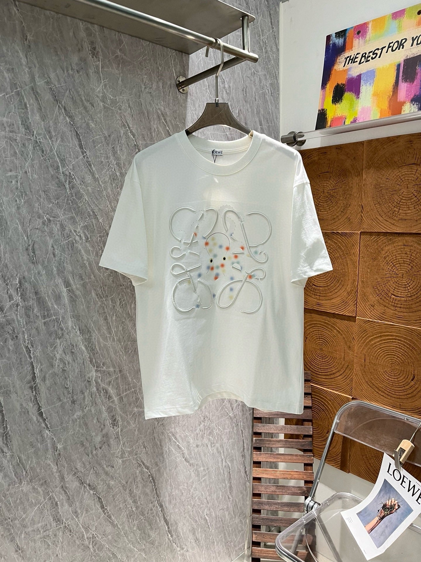 Camiseta con bordado de pulpo