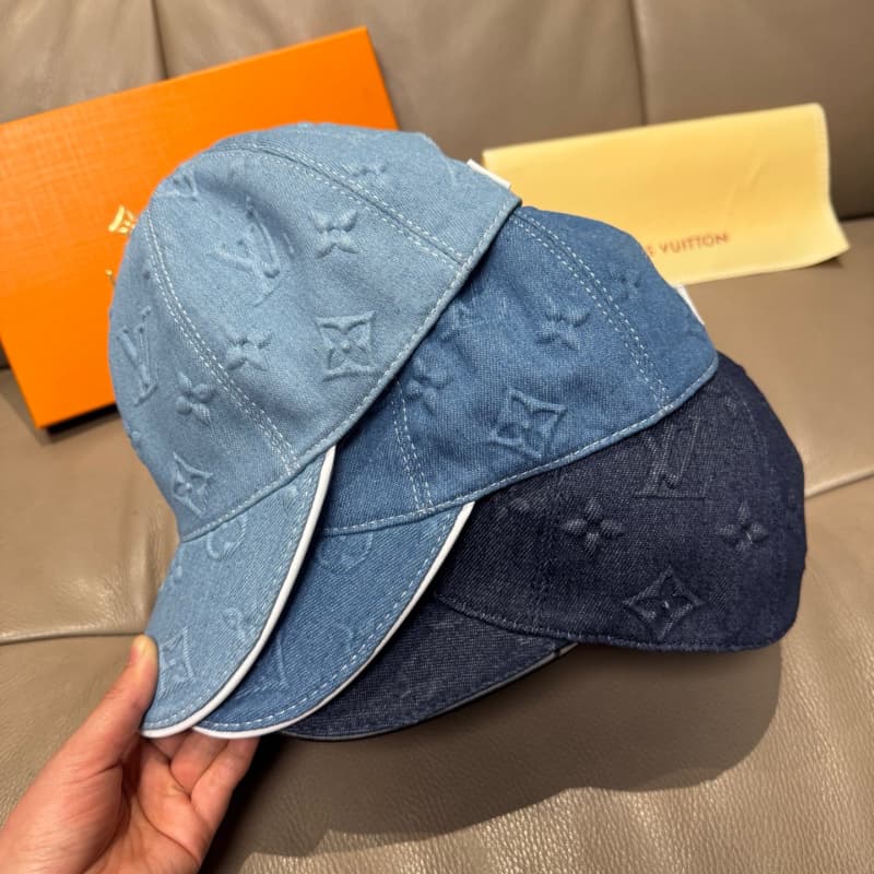 Gorra de béisbol de mezclilla en relieve