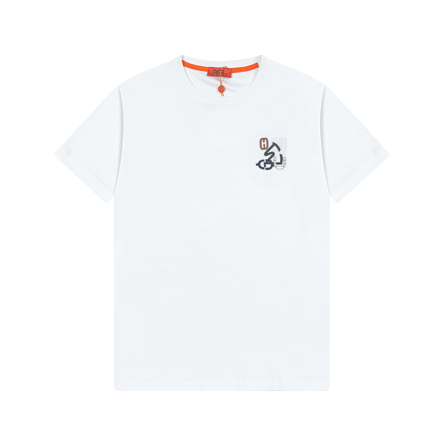 Camiseta azul bordada