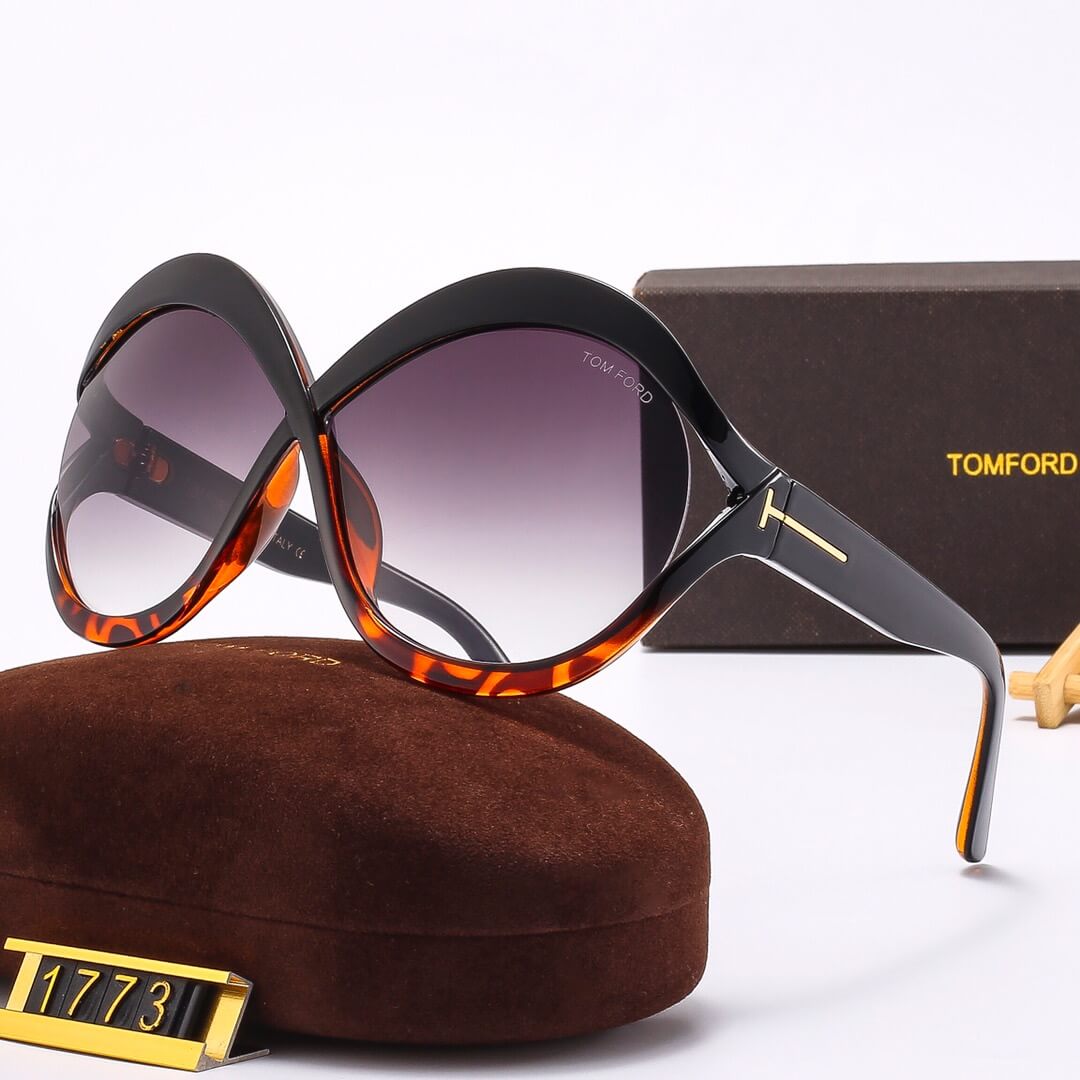 Gafas de sol curvas de montura redonda extragrande de moda