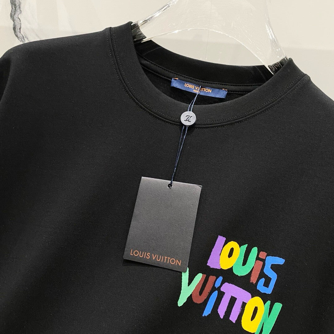 Camiseta con estampado de letras de colores