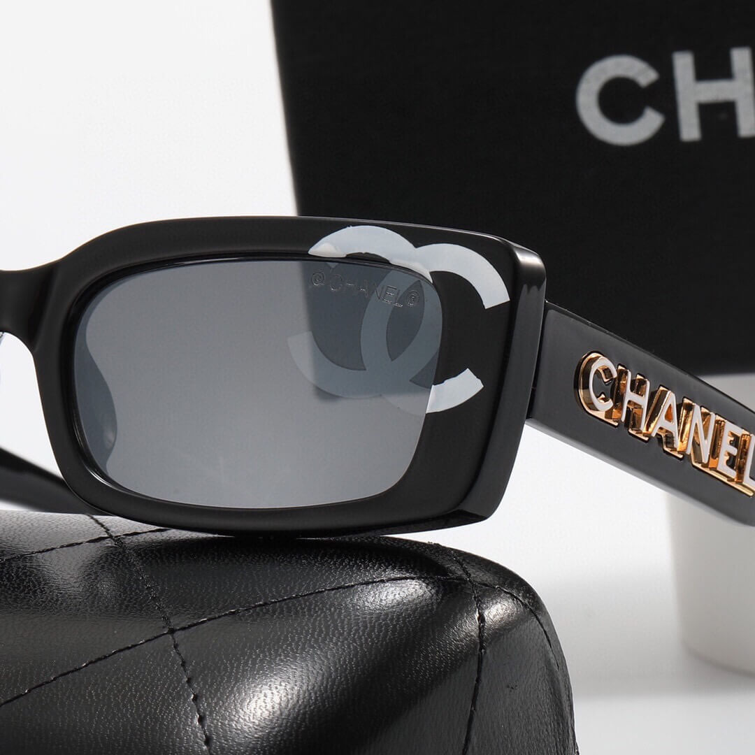 Gafas de sol con montura estrecha y estampado de letras retro