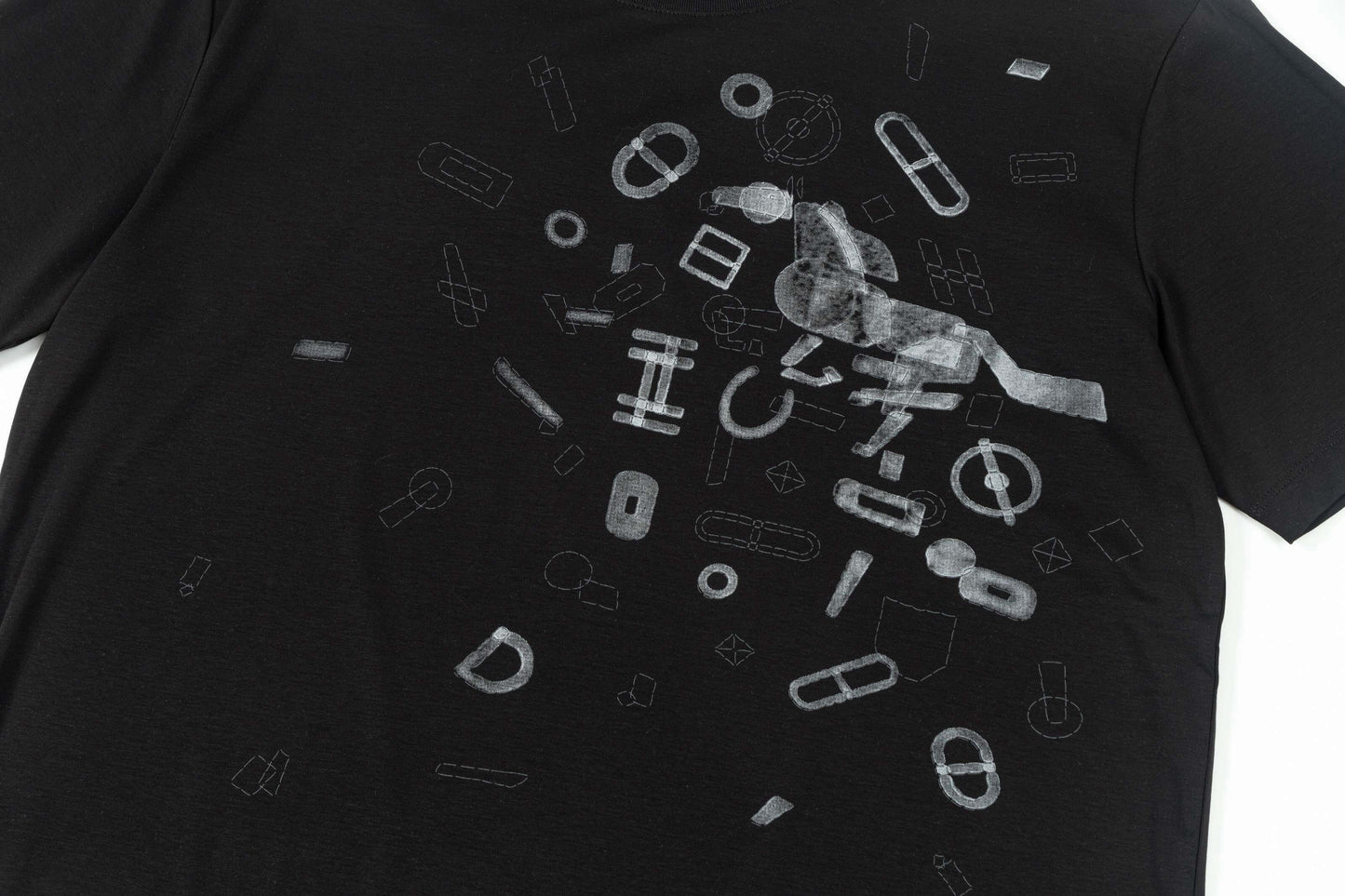 Camiseta con estampado azul
