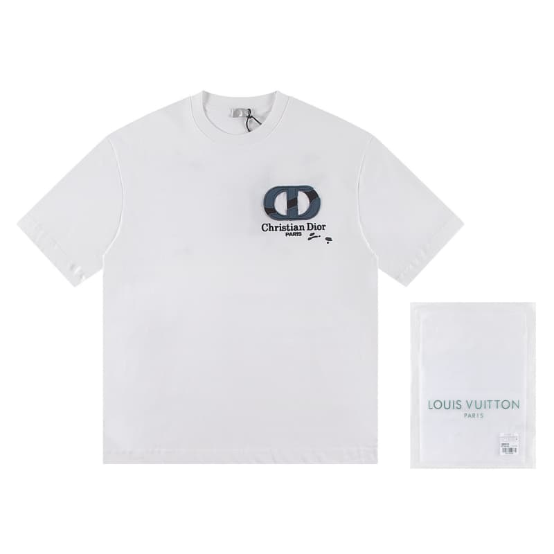 Embroidered Denim Patch T-Shirt