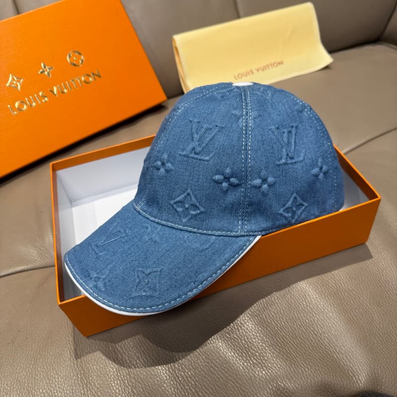 Gorra de béisbol de mezclilla en relieve