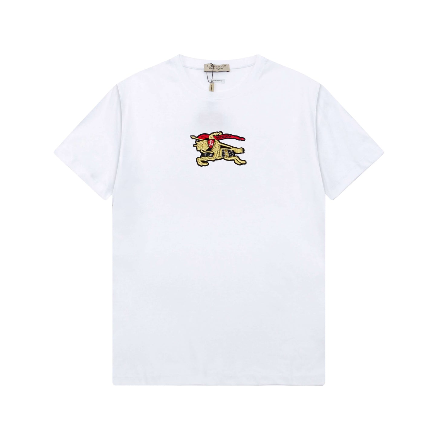 Camiseta con patrón bordado de caballero