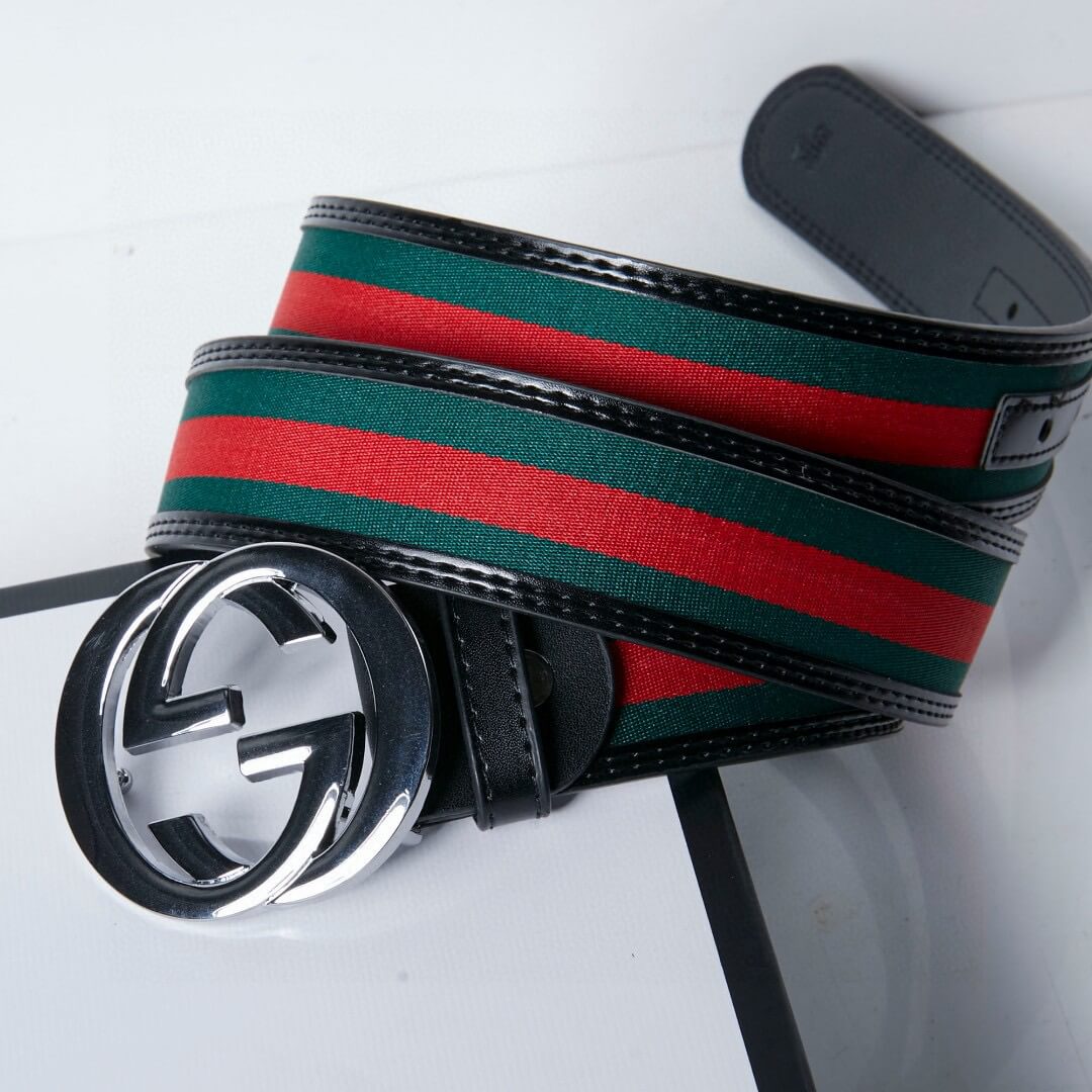 Ceinture contrastée rétro moderne rouge et verte