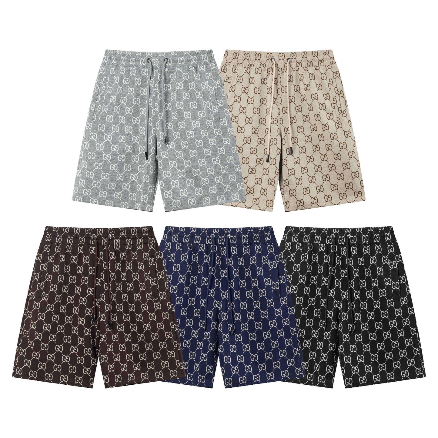 Pantalones cortos clásicos con estampado completo de doble G